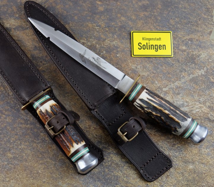 HUBERTUS Messerscheide für Jagdmesser Messer Solingen RITTER Top Deutsche Qualit 